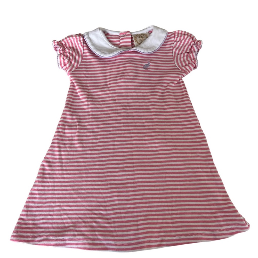 The Beaufort Bonnet Company Pink and White Striped Cotton Dress